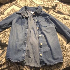 Kids denim button down shirt